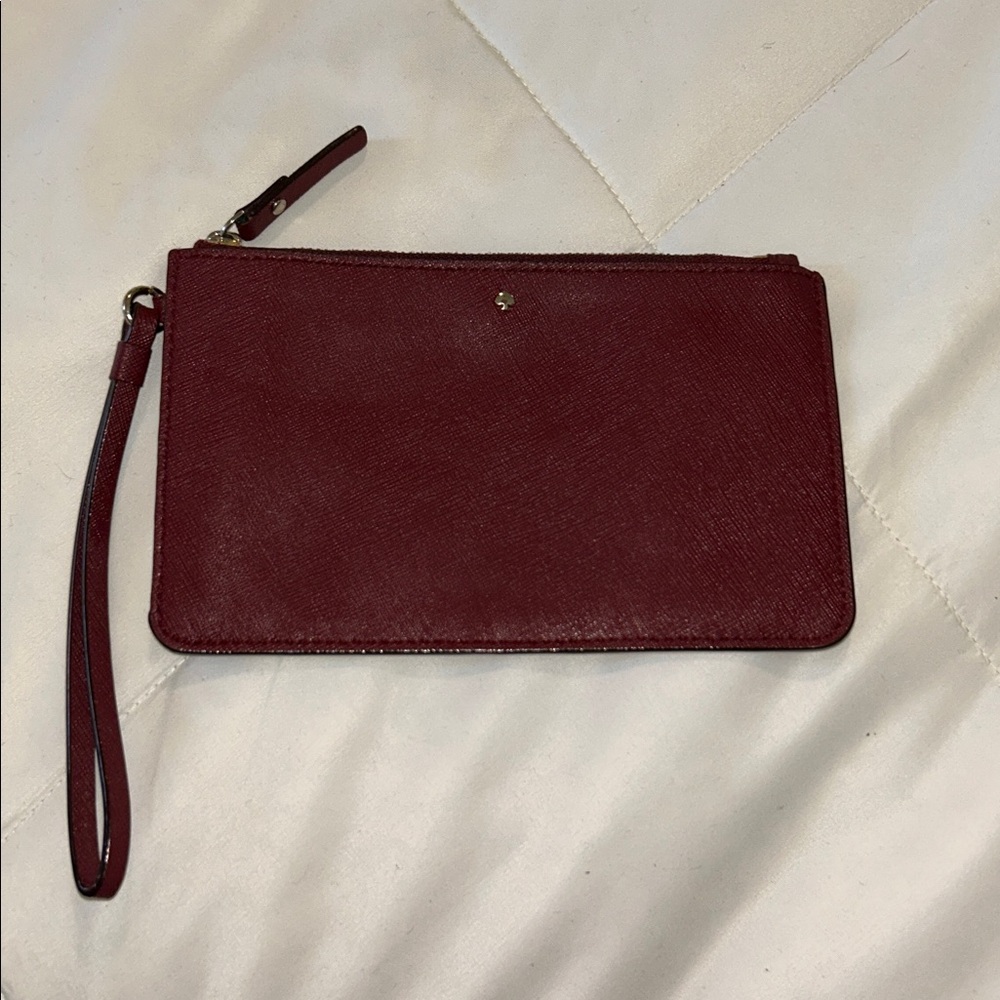 Kate Spade Burgundy Wristlet Clutch
